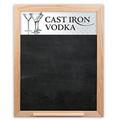 12x18 Oak Frame Wall Chalkboard with Tray